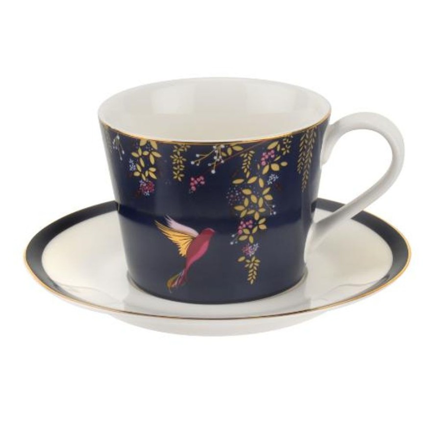 Teaware Portmeirion | Navy Sara Miller London Chelsea Tea Cup & Saucer