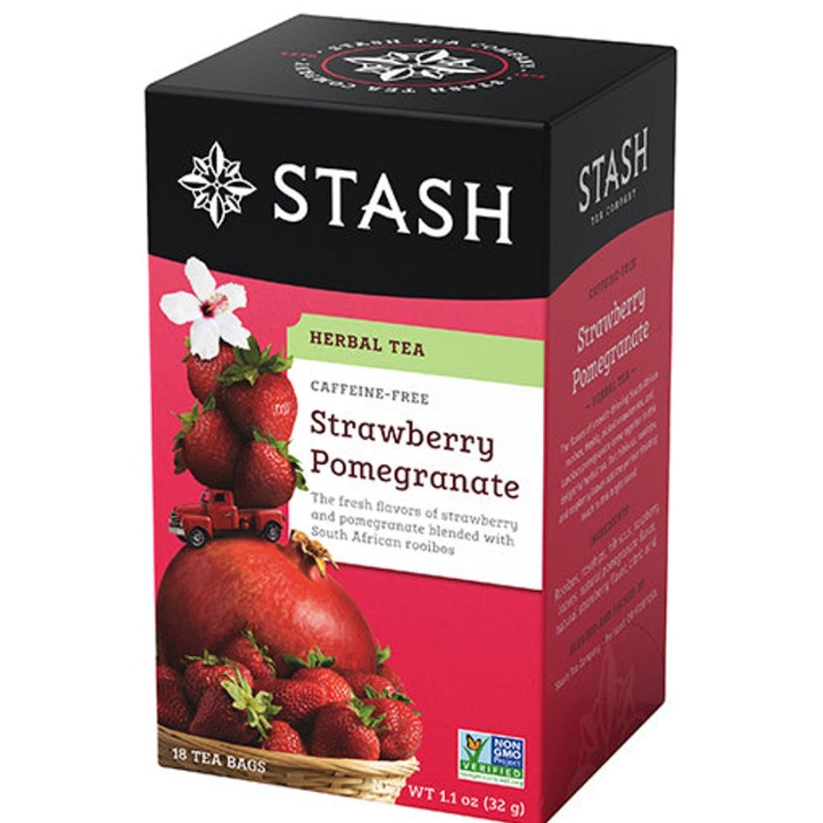 Tea Stash Tea Herbal | Strawberry Pomegranate Red Herbal Tea