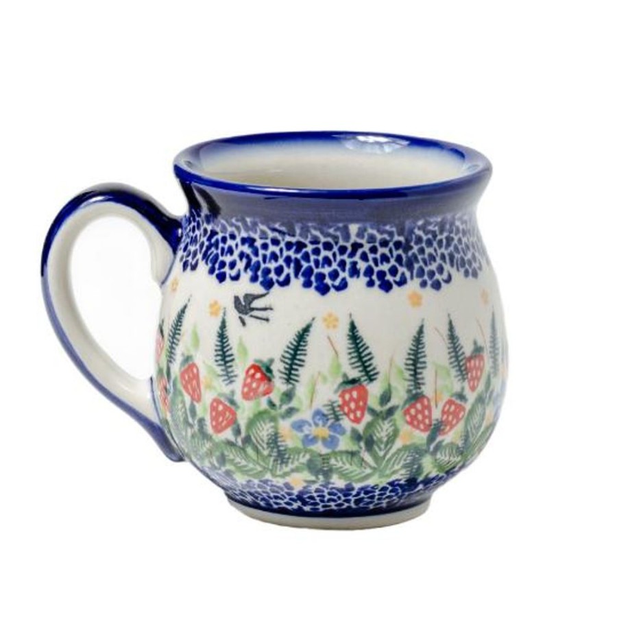 Teaware Stash Tea | Polish Pottery Strawberry Bubble Mug