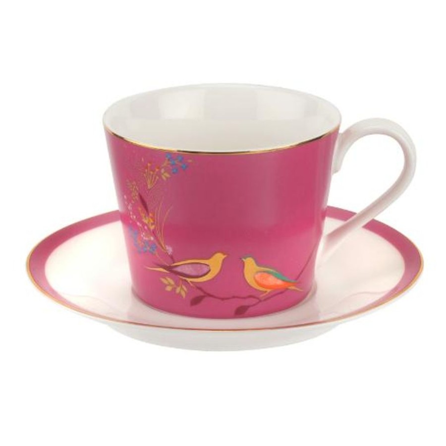 Teaware Portmeirion | Pink Sara Miller London Chelsea Tea Cup & Saucer