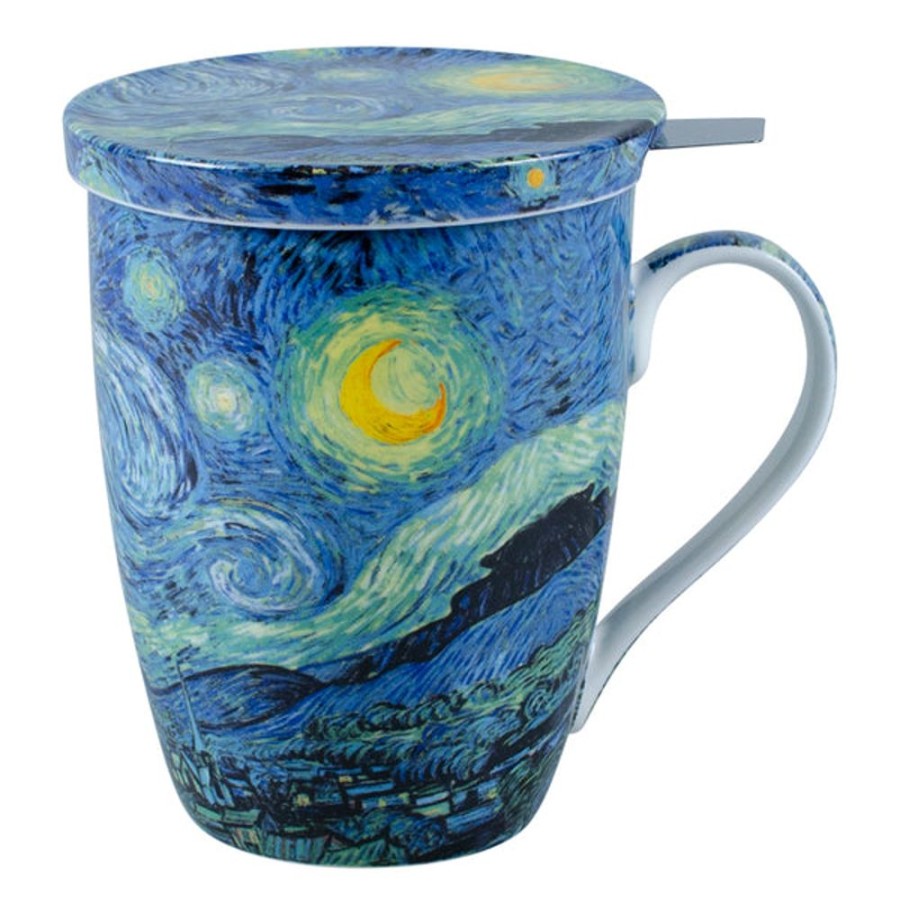 Teaware Stash Tea | Van Gogh Starry Night Infuser Mug With Lid In Gift Box