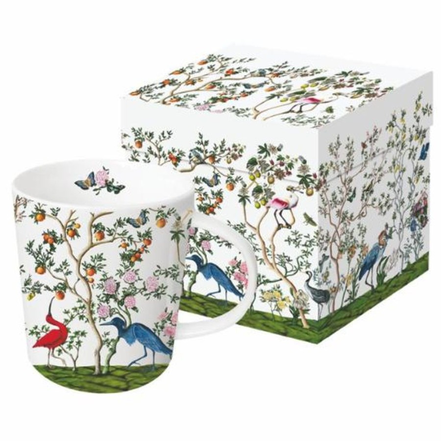 Teaware Stash Tea | Bird & Branch Chinoiserie Mug In Gift Box