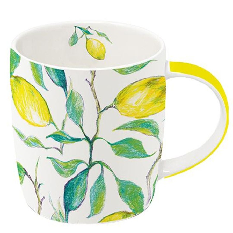 Teaware Stash Tea | Beautiful Lemons Mug With Lid And Infuser