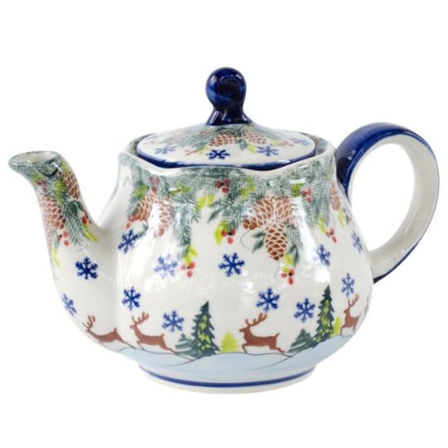 Teaware Stash Tea | Polish Pottery Reindeer Teapot