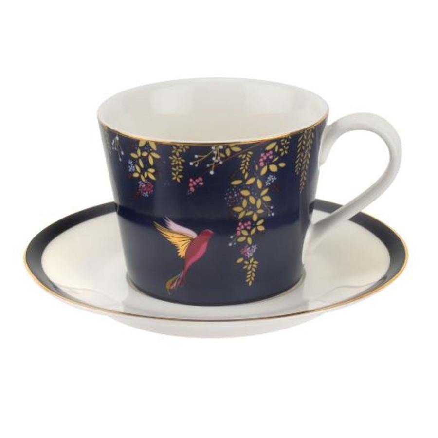 Teaware Portmeirion | Navy Sara Miller London Chelsea Tea Cup & Saucer