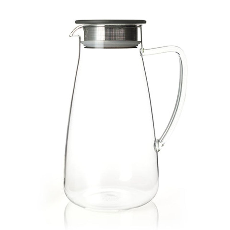 Teaware ForLife | Forlife Flask Glass Iced Tea Jug With Black Lid