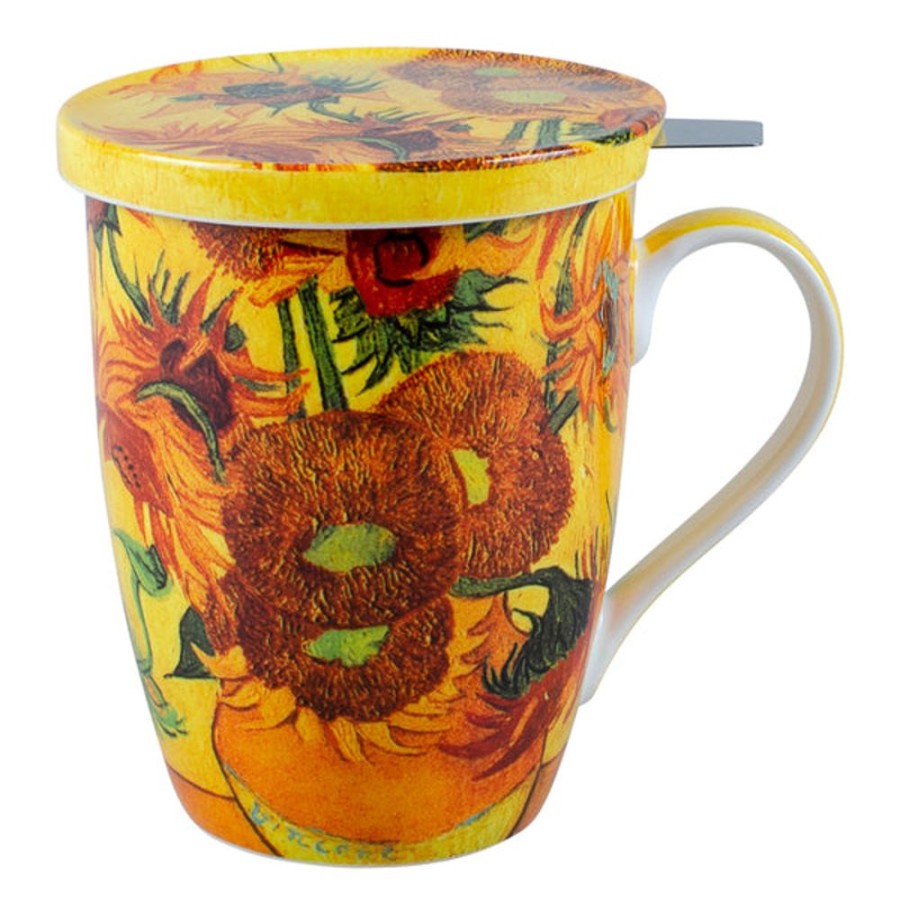 Teaware Stash Tea | Van Gogh Sunflowers Infuser Mug With Lid In Gift Box