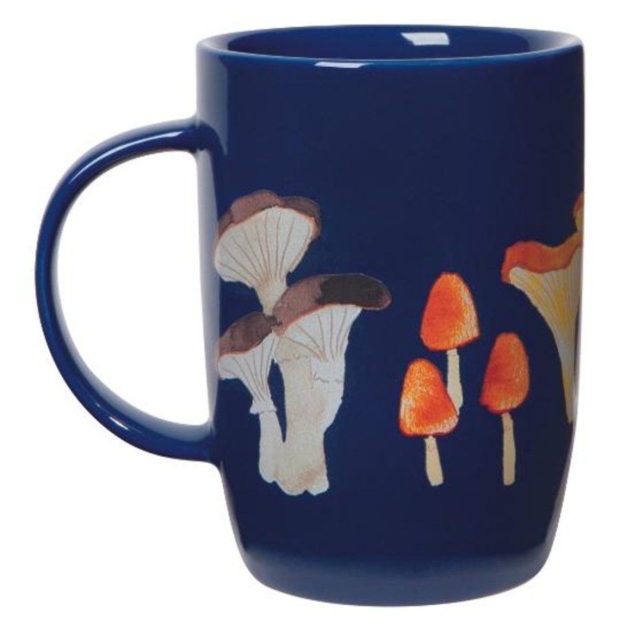 Teaware Stash Tea | Tall Navy Blue Mushrooms Mug