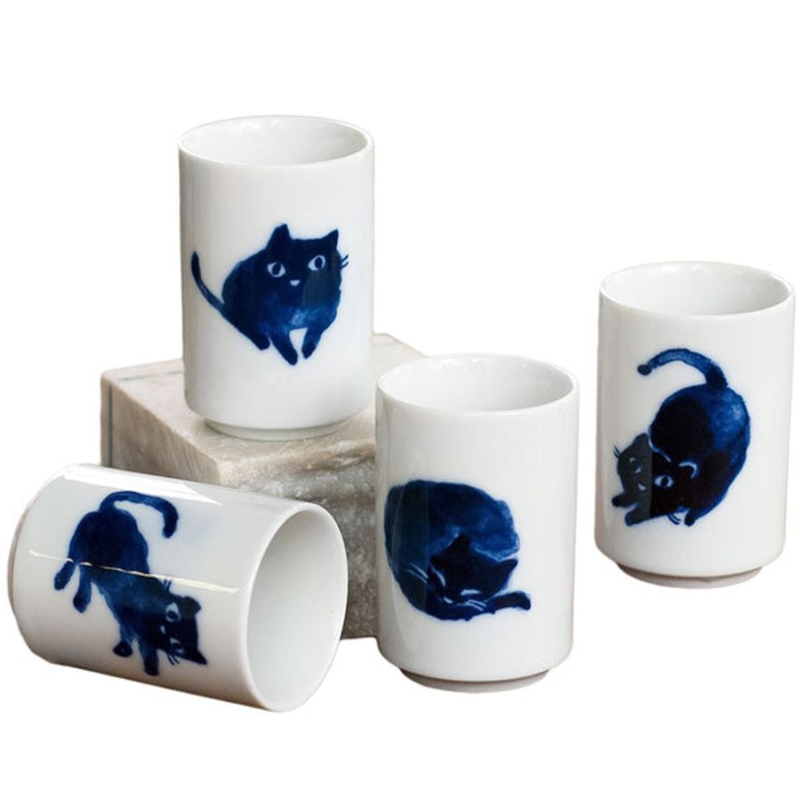 Teaware Stash Tea | Indigo Cats Tea Cup Set Of Four