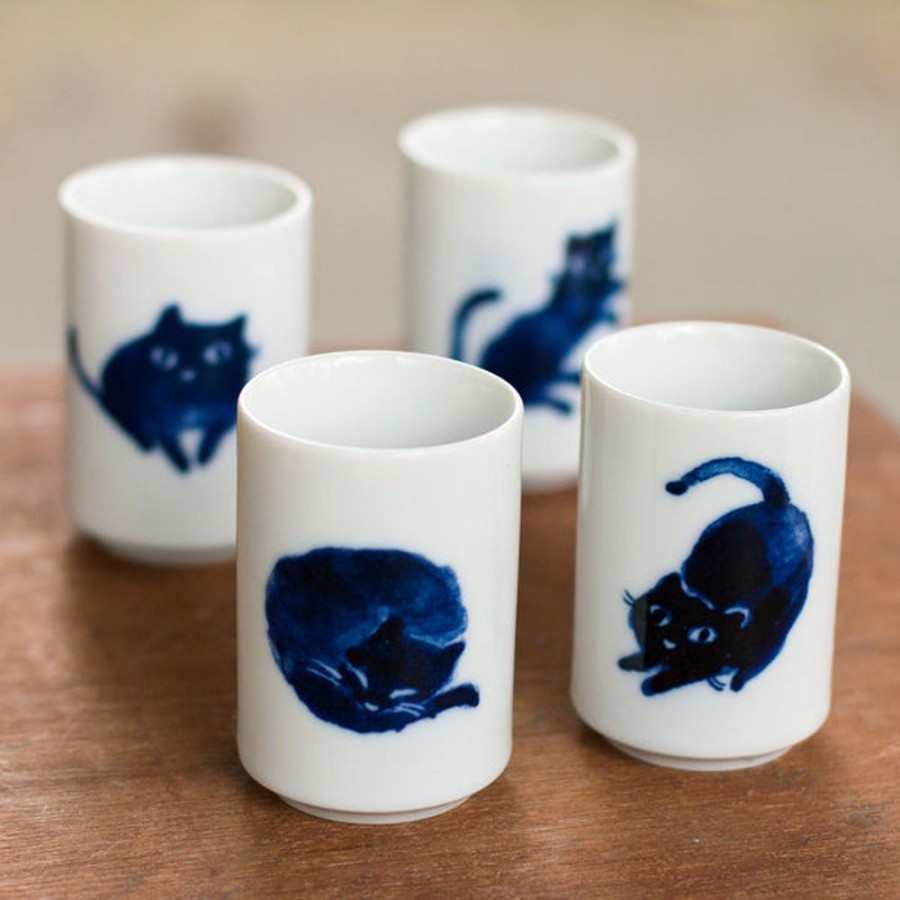 Teaware Stash Tea | Indigo Cats Tea Cup Set Of Four